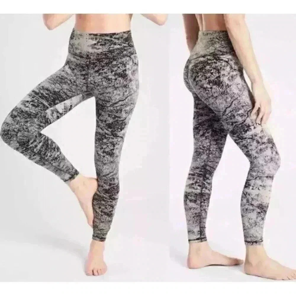 Athleta Elation Glades 7/8 Tight Leggings Women‎ Sz S Flagstone Gray Black